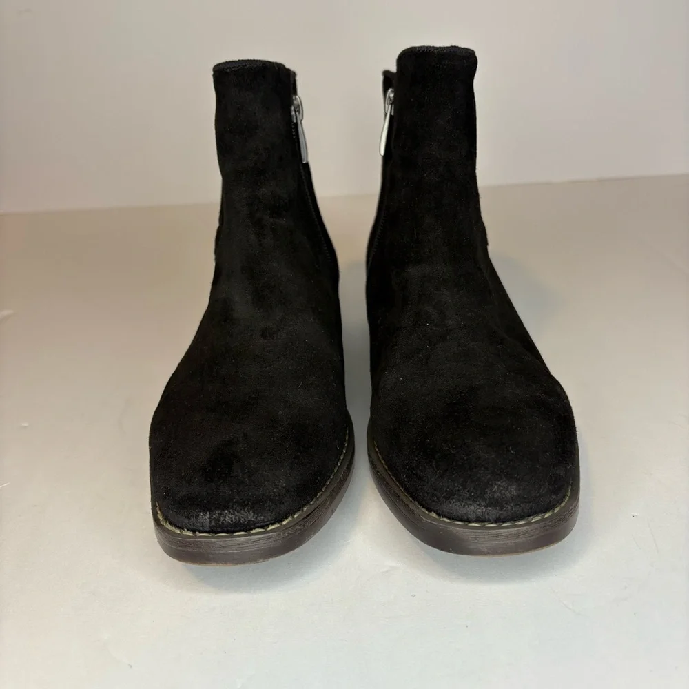 Franco Sarto Women’s Marcus Ankle Booties Black Suede Sz7 Classic Timeless Boots
